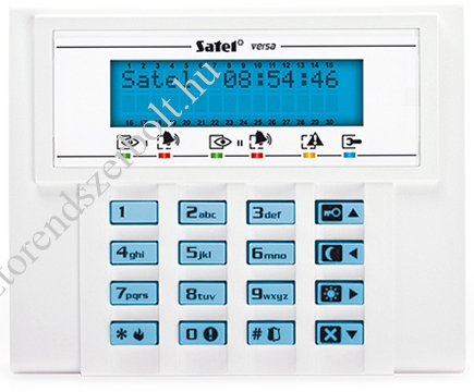 SATEL VERSA LCD-BL  Alfanumerikus LCD kezelőegység Satel VERSA riasztóközpontokhoz, kék háttérvilágí